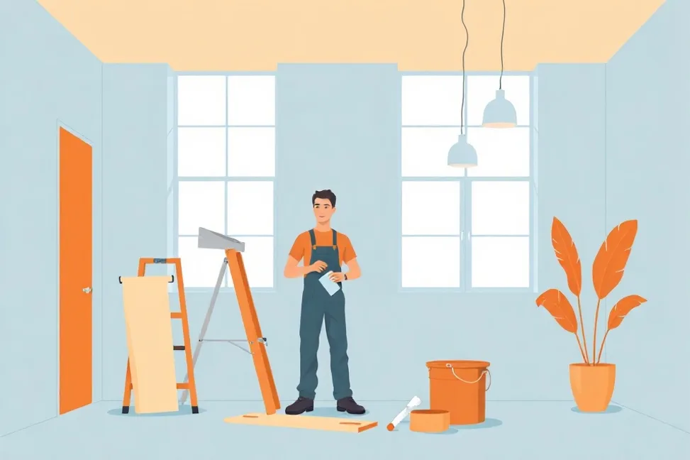 Intérieur rénové après travaux de peinture à Sélestat